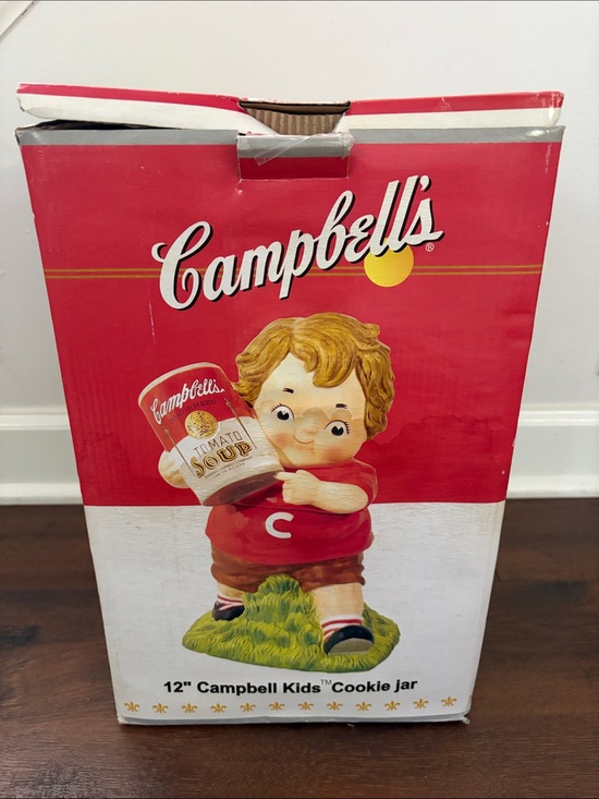 Campbell's Other - Vintage Collectible Campbell’s Soup Cookie Jar Ceramic Boy Tomato Soup Can 2005